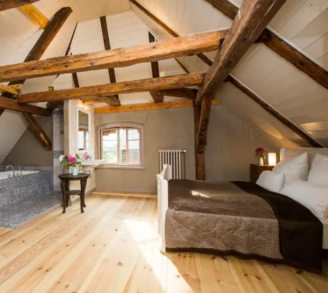 Gutshaus Lexow Hotelzimmer mit Badewanne